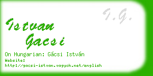istvan gacsi business card