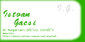 istvan gacsi business card